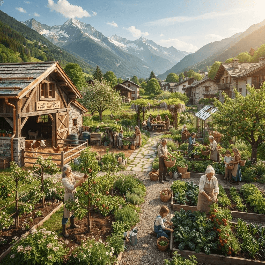 Conceptual rendering of the Sanctum regenerative farm and stewardship centre